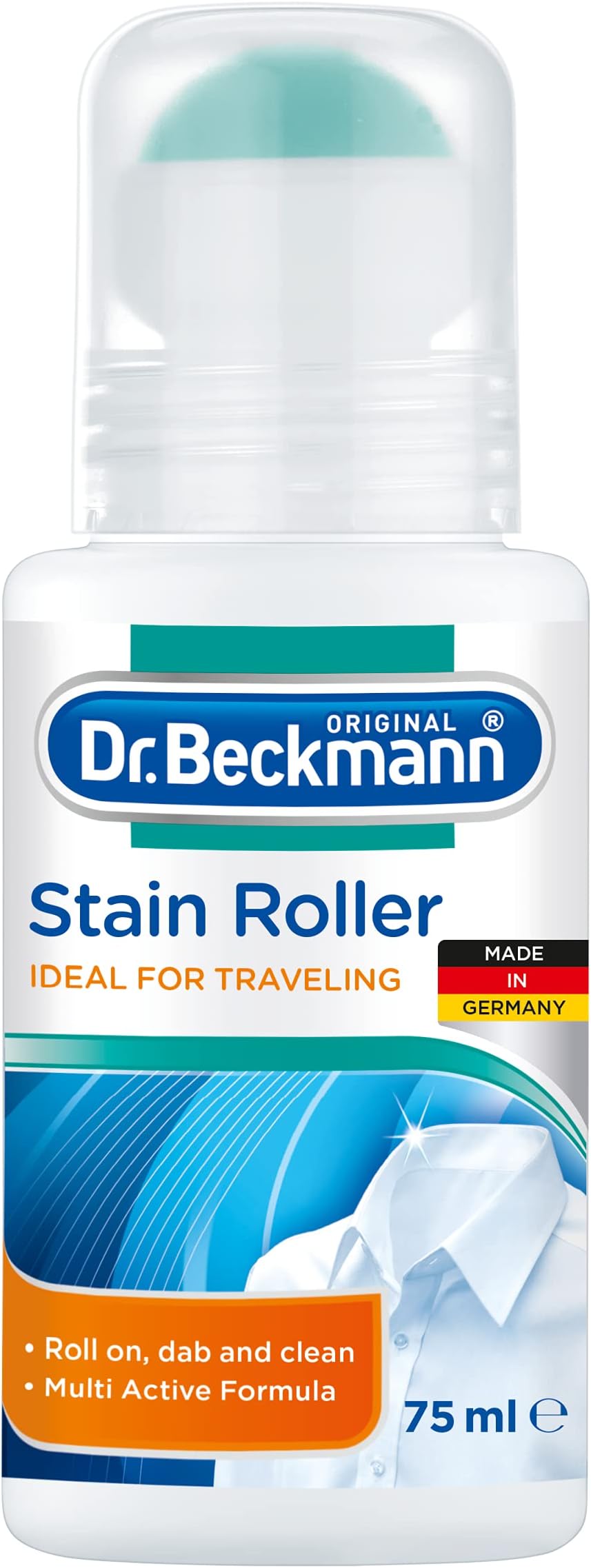 Stain Roller Instant Stain Remover for Clothes & Fabrics – 75ml | Portable Stain Removal for Travel & Office | Effective on Grease, Oil, Makeup, Red Wine, Coffee, Grass & More
