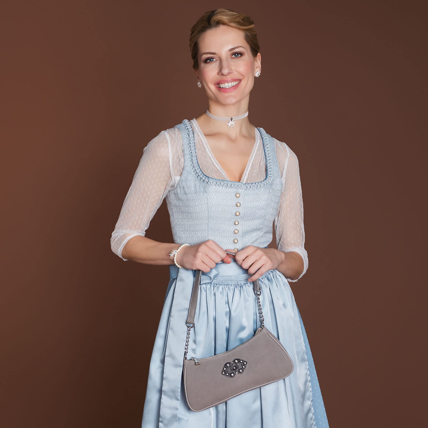 Alpenflüstern Trachtentasche Lissy - Damen Trachten Handtasche, Schultertasche fürs Dirndl, Tasche zur Tracht, Dirndltasche (in traditionellen Farben) DTA095