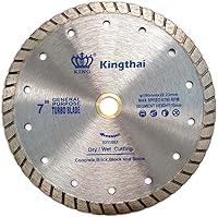 Vista 4 de Kingthai Hoja de sierra de diamante concreto de borde continuo Turbo de 10 pulgadas con eje de 7/8" para piedra de mampostería