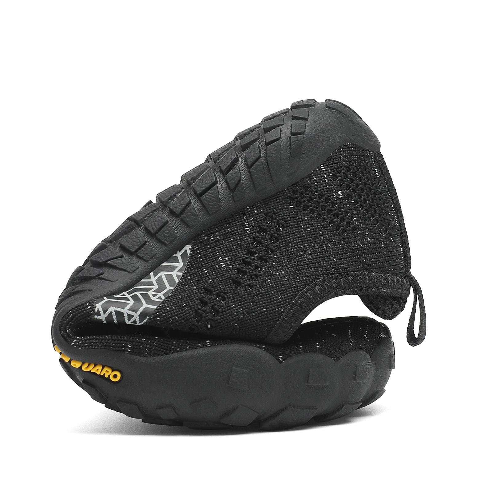 SAGUARO Dziecięce buty do noszenia bez skarpet, oddychające, antypoślizgowe, lekkie, miękkie buty sportowe, buty do biegania, rozmiary 24-36, czarny, 25 EU