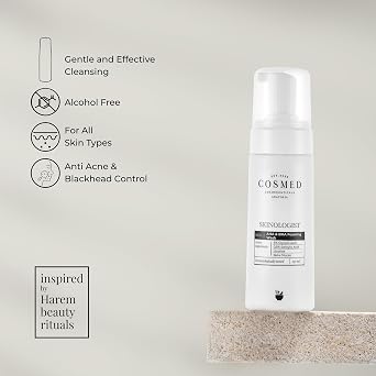 Cosmed Akneye Eğilimli, Yağlı/Karma Ciltler için Köpük Temizleyici - AHA & BHA Foaming Wash - 150 ml