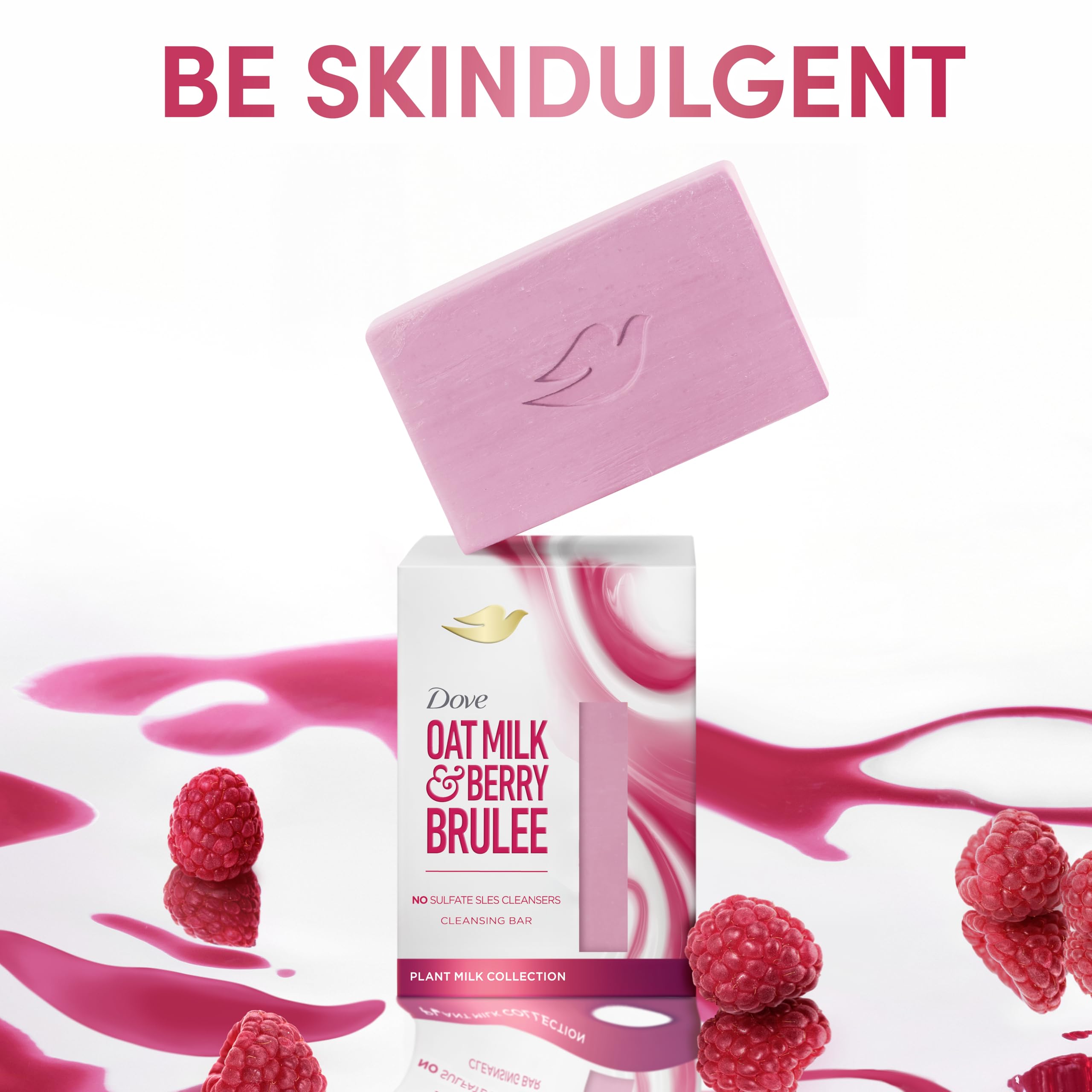 Dove Oat Milk & Berry Brulee Beauty Bar whole body bar enriched with plant milk