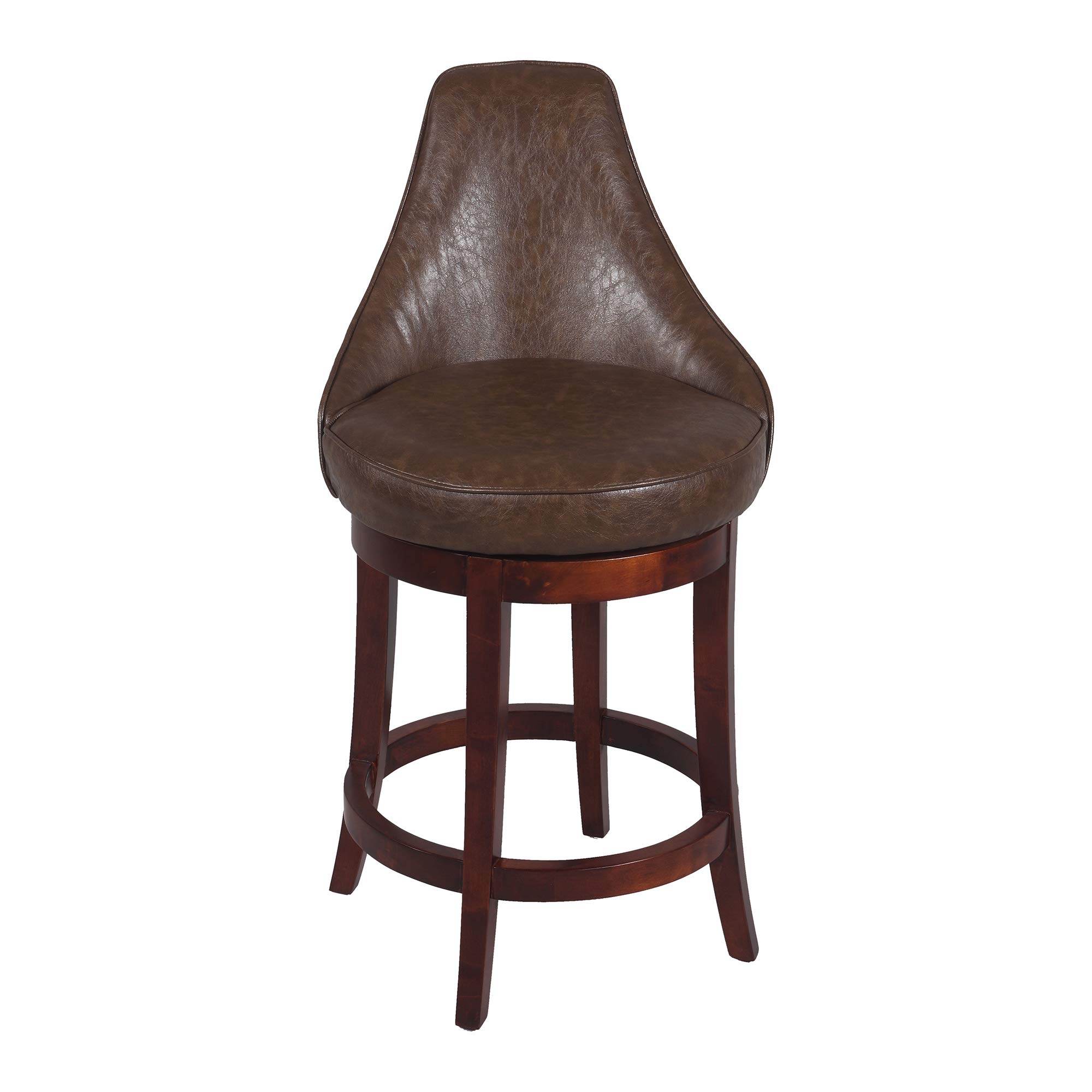 MILAN Maren Swivel Counter Stool, Brown