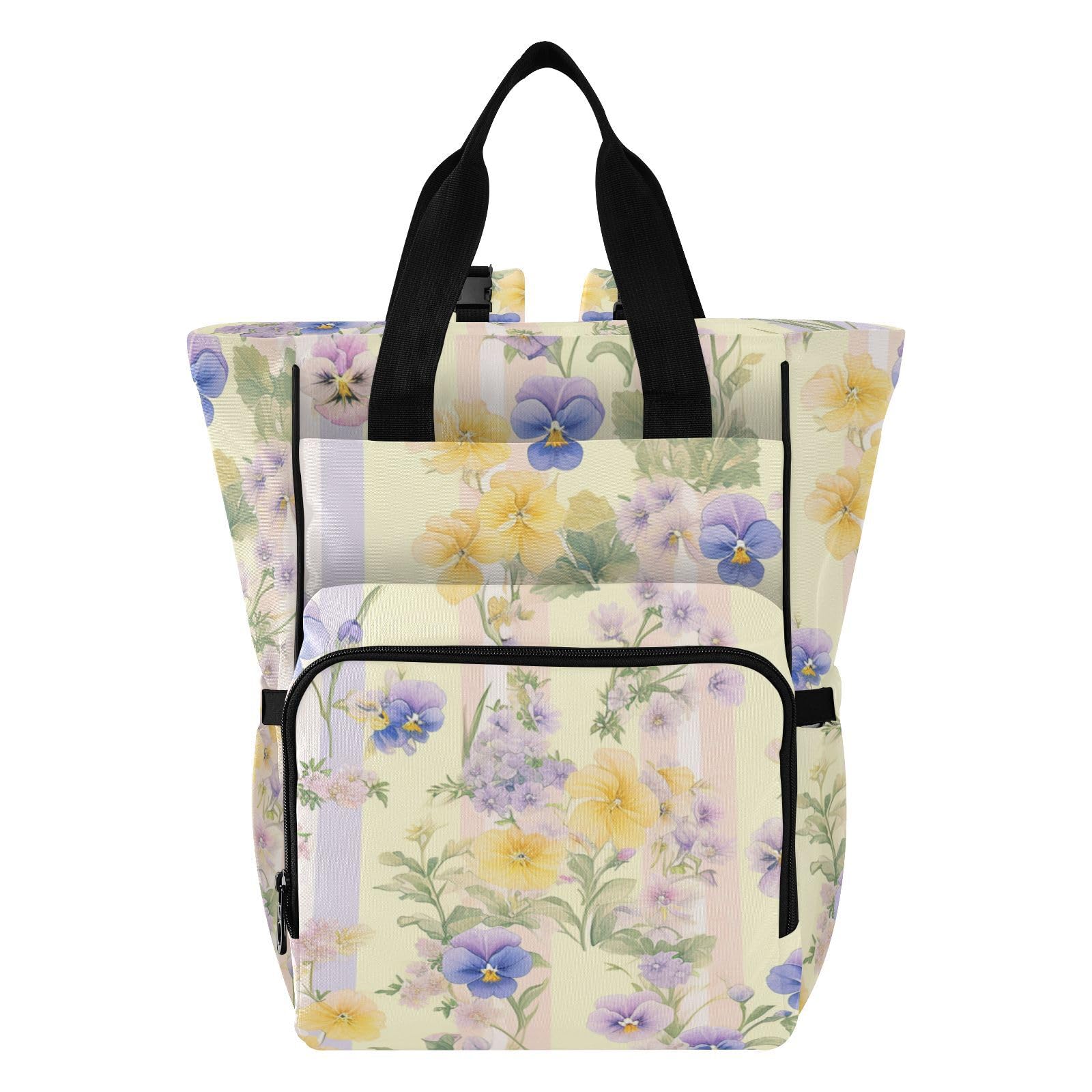 Bolsas de pañales para bebé, niña, niño, amarillo, morado, flores