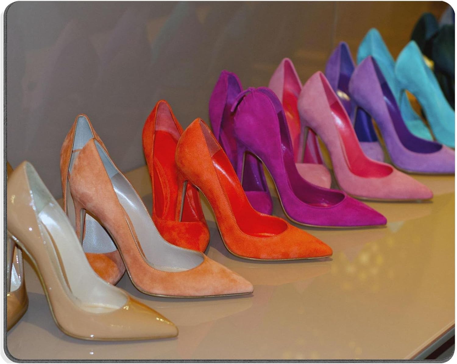 Mouse Pad Natural Rubber Mousepad Women fashion shoes with high heels IMAGE ID 14181005