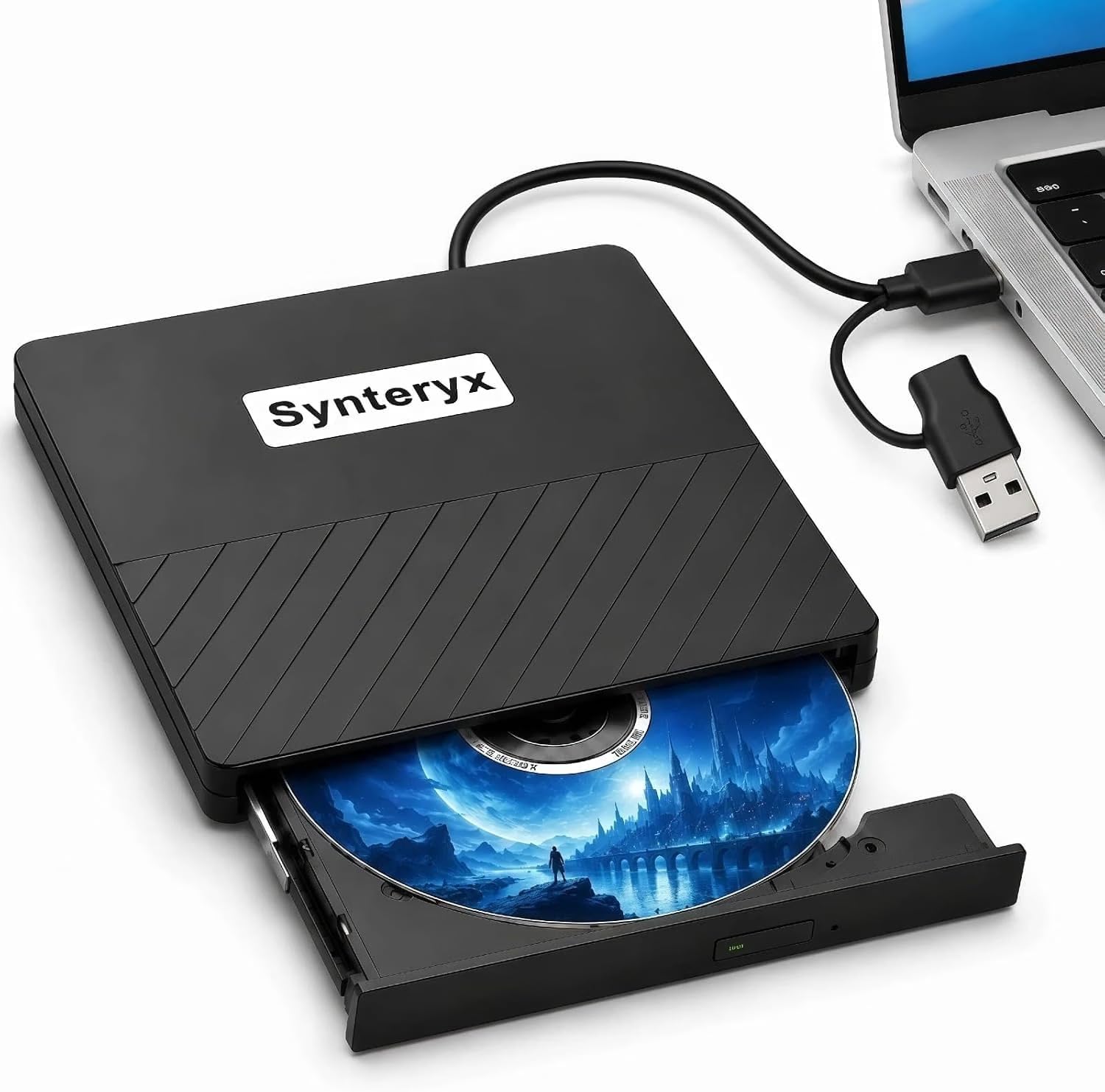 Synteryx External CD/DVD Drive for Laptop