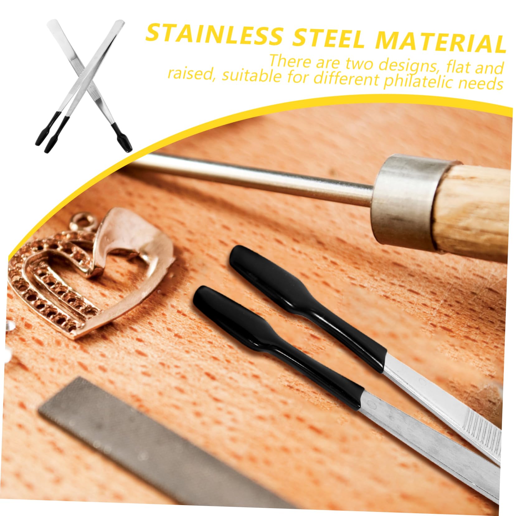OSALADI 10pezzi Pinzette Inossidabile Per Applicazione Di Falsi Ciglia e Stamps Strumento Versatile Per Hobby e Lavoro Di Precisione Design Ergonomico e Facile Da Trasportare