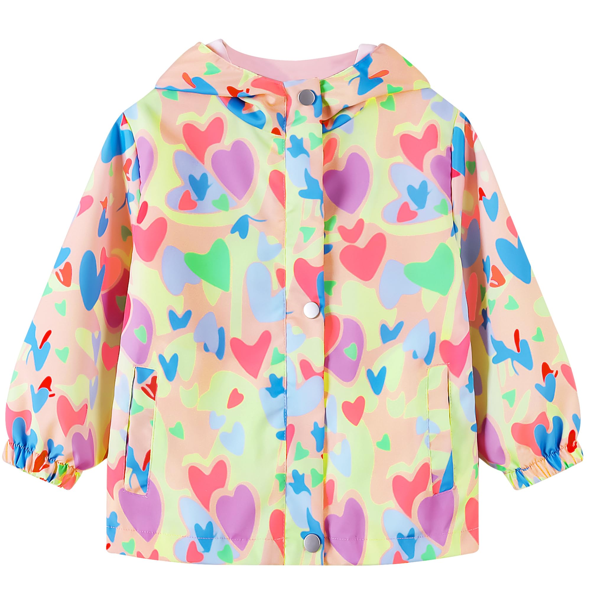 Chaqueta Impermeable Niña Niño Cortavientos Capucha Ligero Cazadora Manga Larga Softshell con Cremallera Chubasquero Primavera Otoño Abrigos Deportivos 2-10 Años