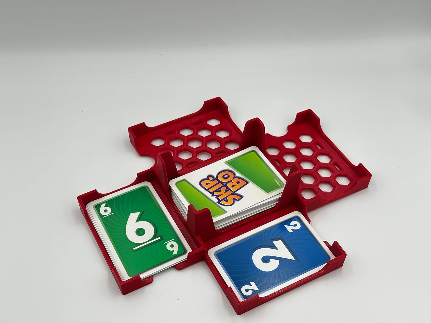Card Holder Organizer, Plastic Game Card Storage Rack, Card Game Accessory - Black