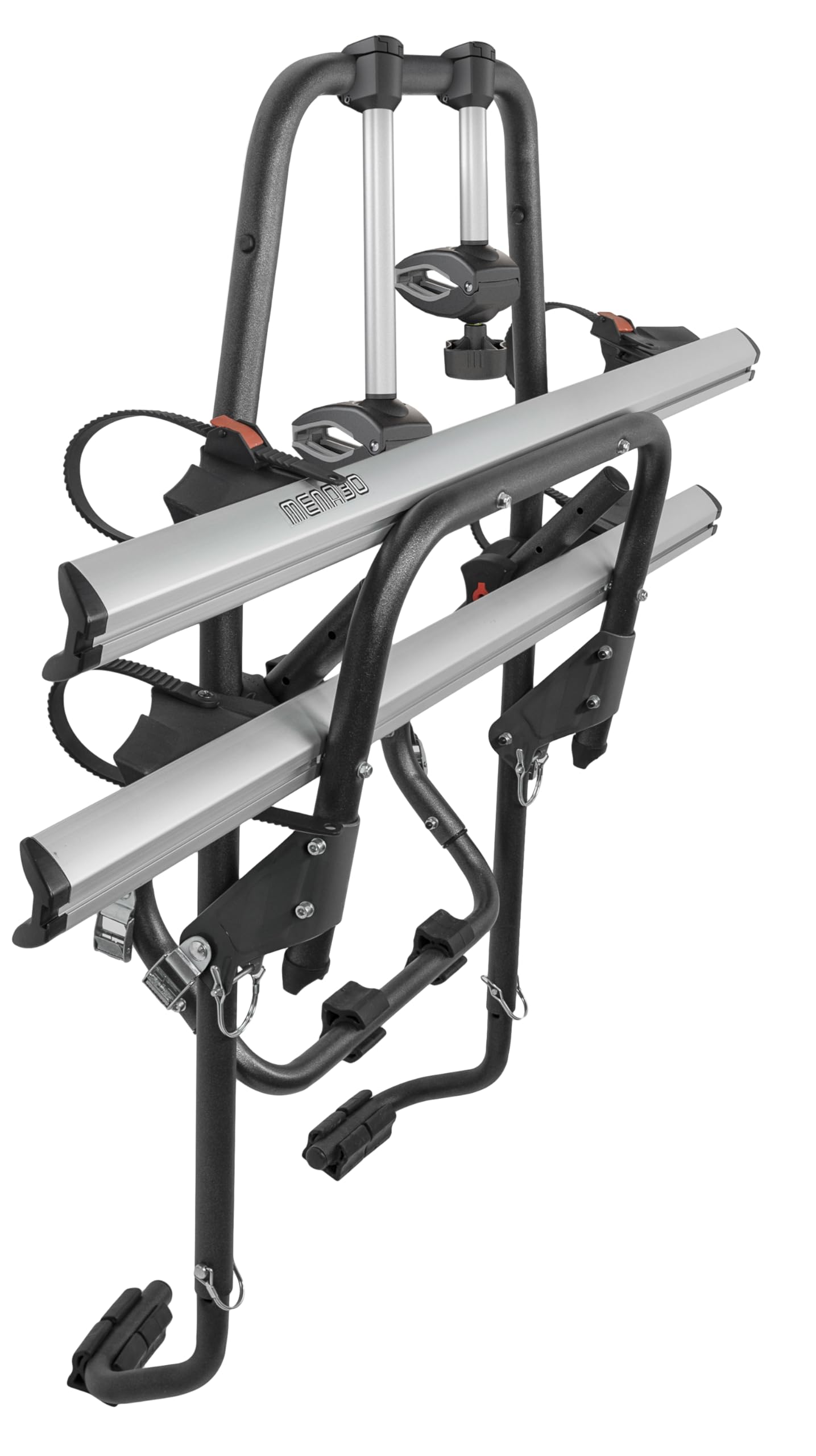 MENABO 000063400000 Stand Up Soporte de Bicicletas en Acero Inoxidable con 2 Carriles en Aluminio