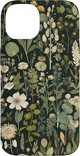 Miniatura 4 de Funda para iPhone 1212 Pro Olive Green Boho Botanical Wildflowers