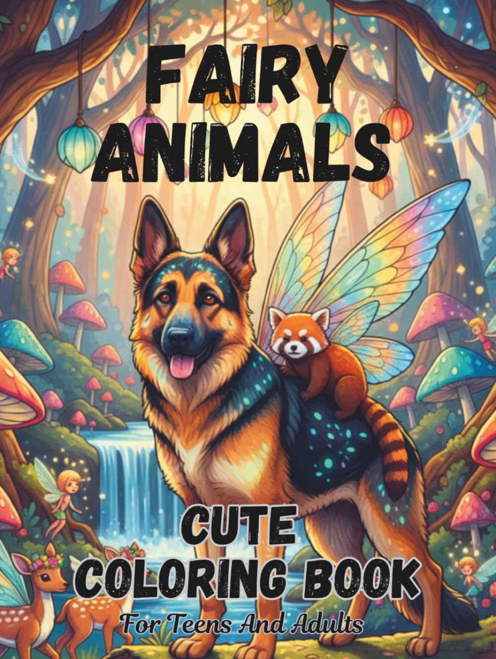 Fairy Animals Cute Coloring Book For Teens And Adults: Lots Of Fun Pages With Unique Animal Fairies For Everyone (Animal Coloring Book: Fun Animals Every Unique Page)