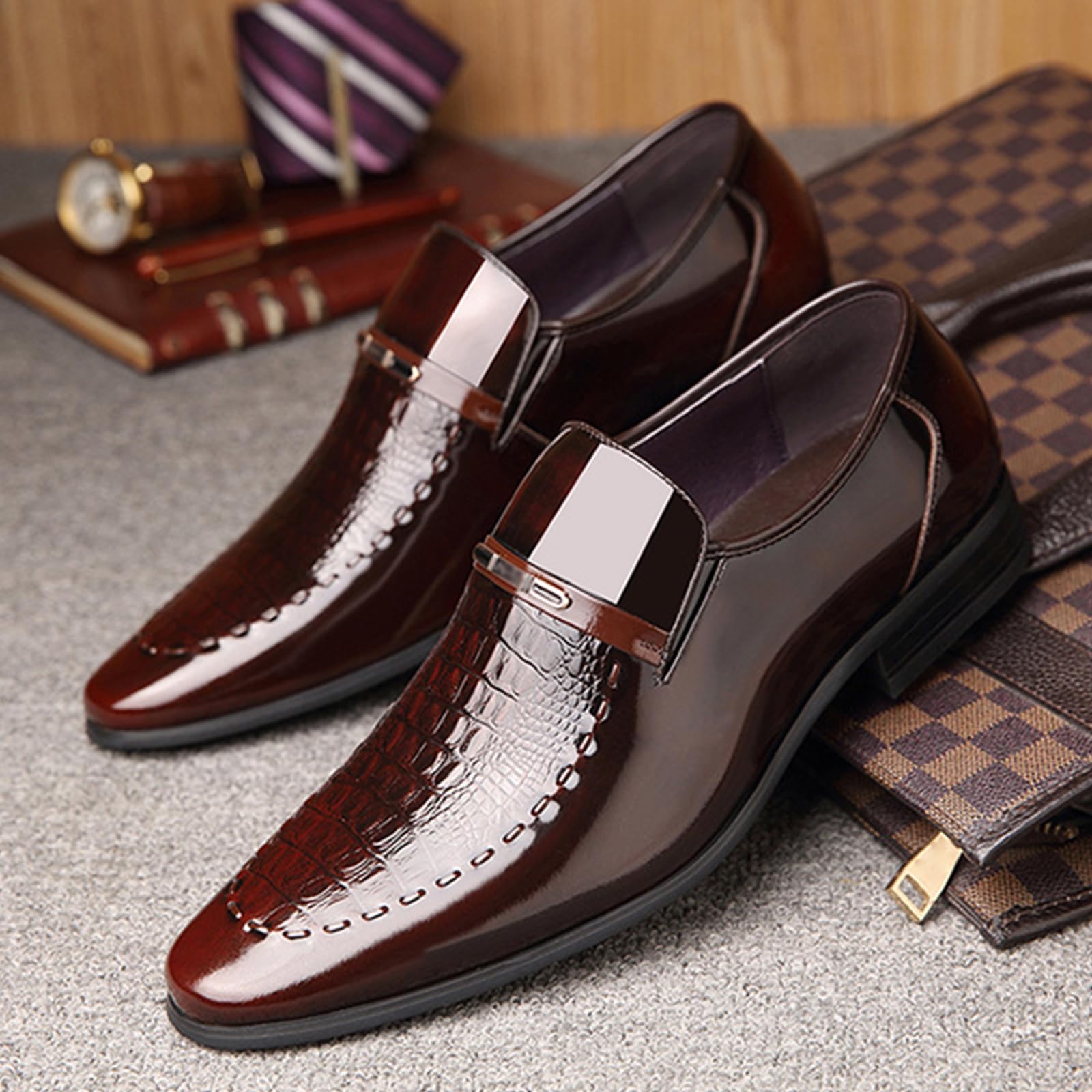 Uomo Scarpe Formali Scarpe da Sposa | vintage, classici, senza lacci, in pelle, antiscivolo, mocassini, eventi aziendali, attività