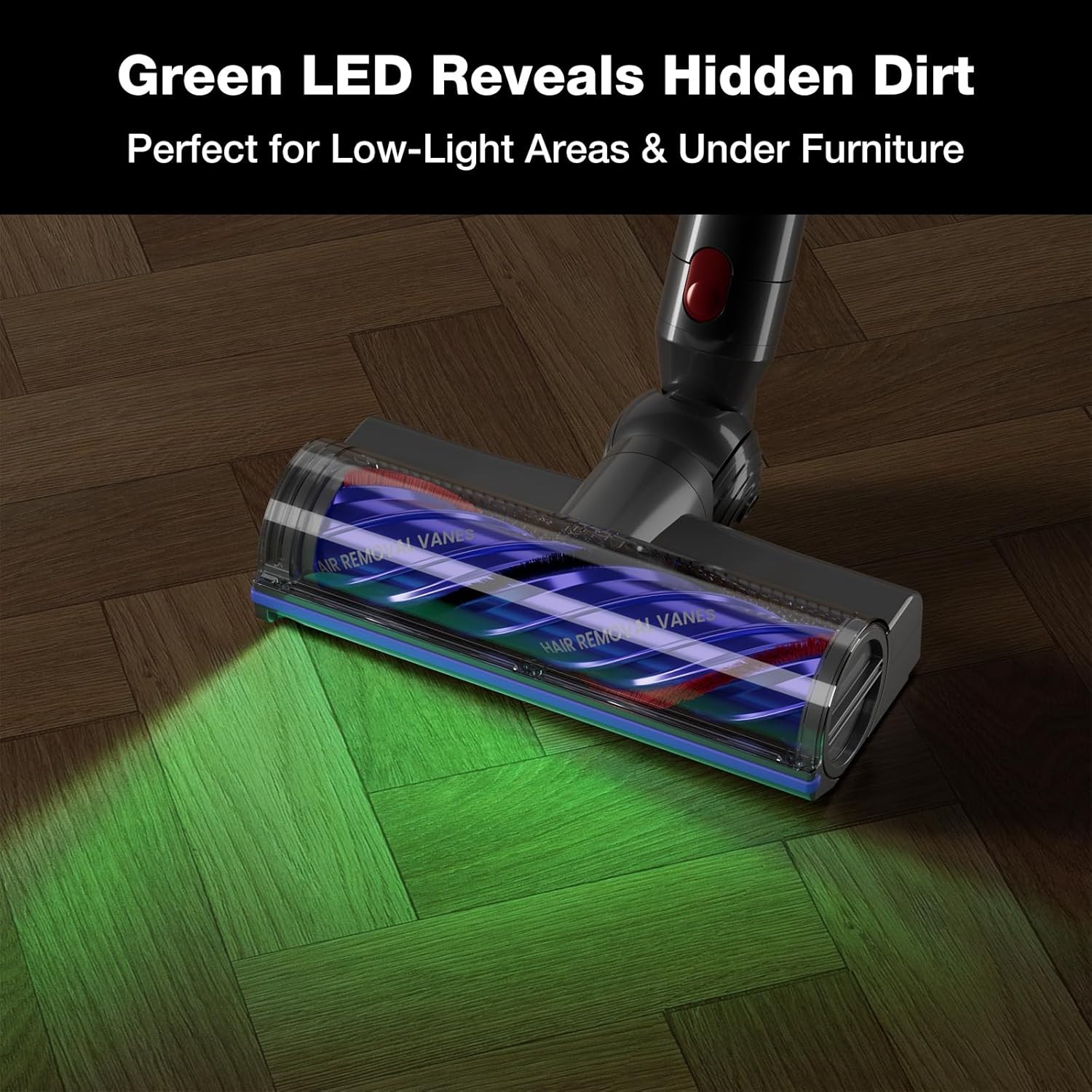 Upgrade Anti-Tangle Vacuum Cleaner Head and Roller Replacement Parts Compatible with Dyson V8 V11 V7 V10 V15, LED Light Quick Release Motorized Brush Heads for Most Carpets and Hardwood Floor