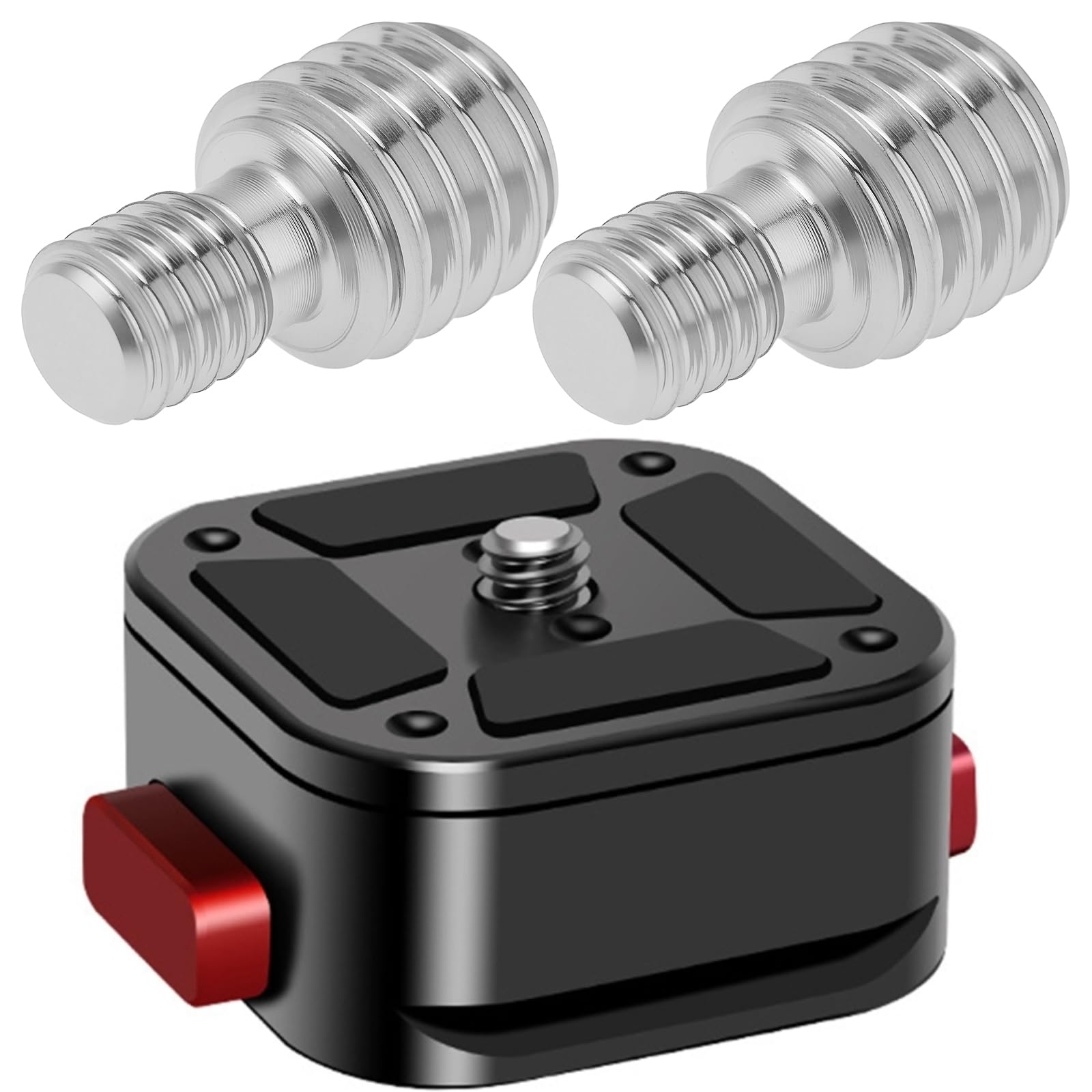 Lot de 4 vis adaptateur mâle 3/8" vers M6 mâle pour trépied monopode et plaque à dégagement rapide