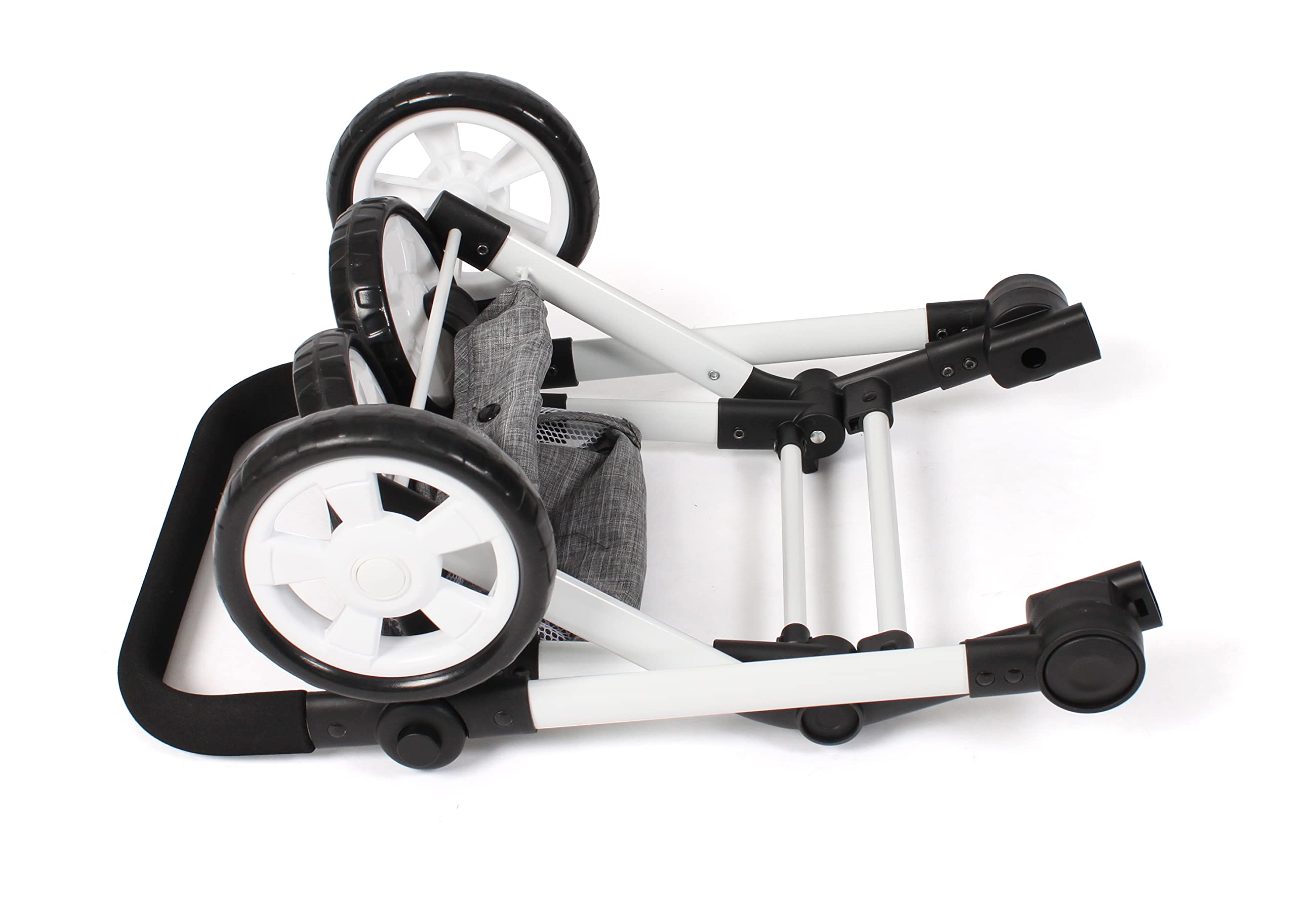Bayer Chic 2000 Poussette poupée 3 en 1 Linus Pliable réglable | Set 3 en 1 avec nacelle transformable et siège auto, poignée réglable de 47 à 78 cm.