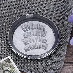 Cílios Postiços Magnéticos Reutilizáveis ​​Elegantes Sem Cola, Luz Olho Cheio Natural Volume de Visual Macio 3D Feito à Mão Extensão dos Cílios Postiços para Festa, Compras, Coleta ou Uso Diário (3#)