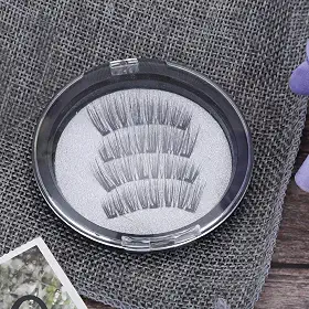 Cílios Postiços Magnéticos Reutilizáveis ​​Elegantes Sem Cola, Luz Olho Cheio Natural Volume de Visual Macio 3D Feito à Mão Extensão dos Cílios Postiços para Festa, Compras, Coleta ou Uso Diário (3#)