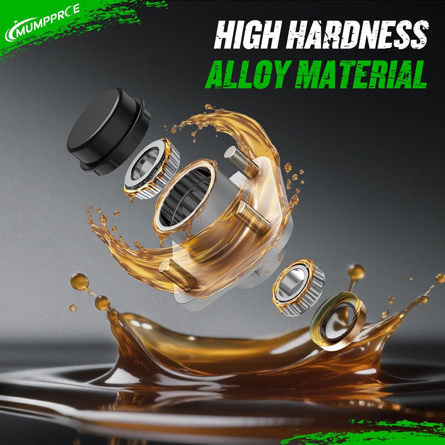 Golf Cart Front Wheel Hub Assembly for EZGO PDS & TXT/Medalist 2001-2013, EZGO Front Wheel Bearings with Dust Cover Fits Gas or Electric Golf Carts, OEM# 70895G01,L44643, 2PCS