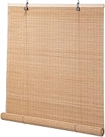 BAYUE Bamboo Roller Shades 23x48 Inch - Easy Install Natural Blinds for Indoor Windows, Patio Doors & Custom Sizes