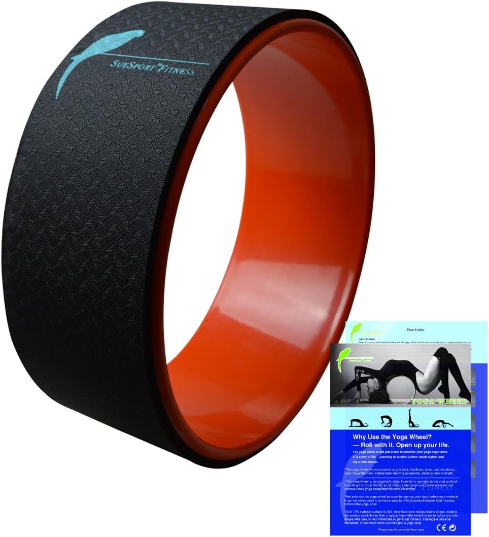 Yoga Wheel Body Wheel for Stretching, Fitness, and Relaxation. Best Back Opener on The Market. Relieves Pain and Stress in Your Back, HIPS, Chest, and Shoulders. Size 13" x 5"