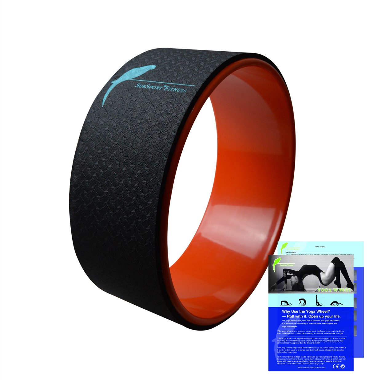 Yoga Wheel Body Wheel for Stretching, Fitness, and Relaxation. Best Back Opener on The Market. Relieves Pain and Stress in Your Back, HIPS, Chest, and Shoulders. Size 13" x 5"