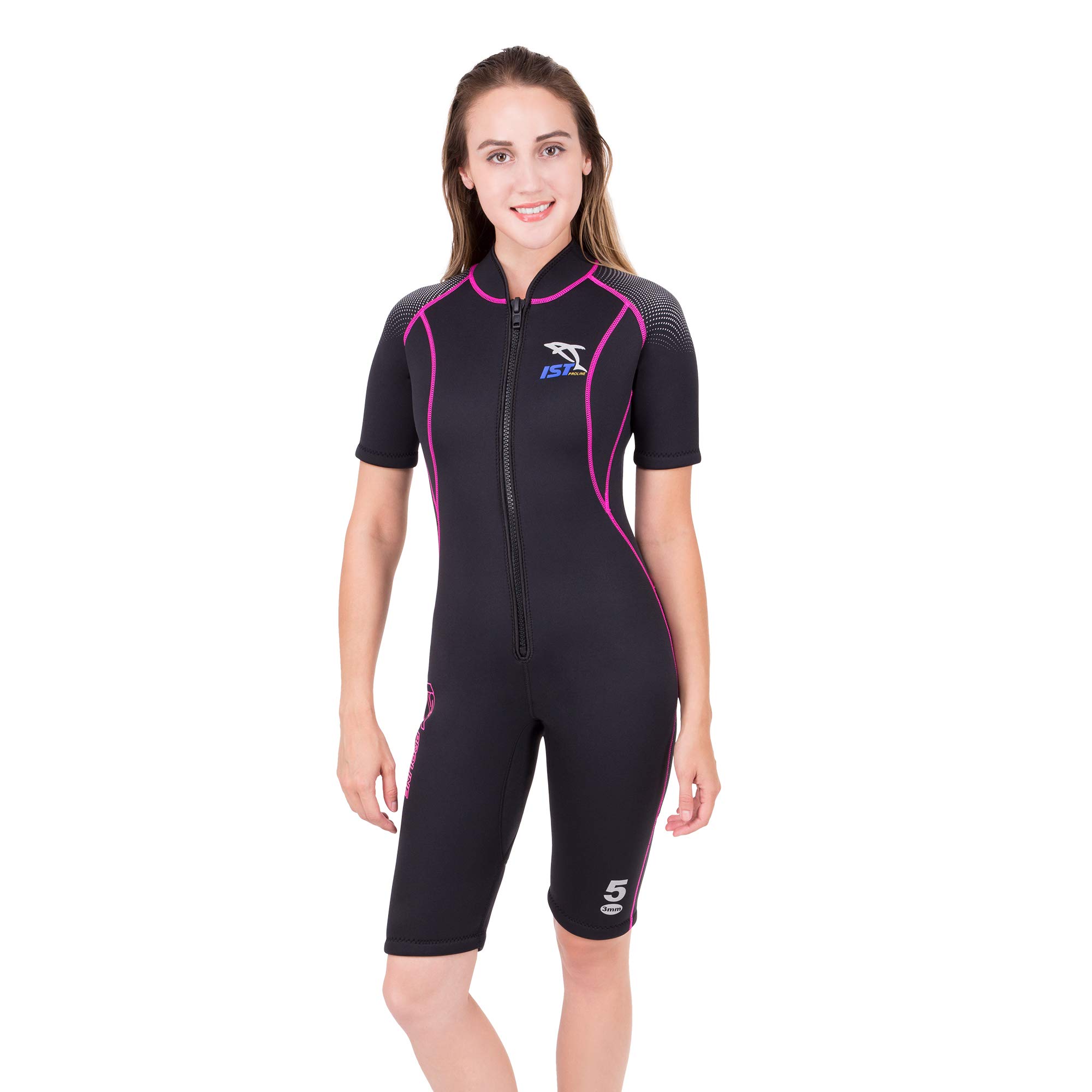 3mm Nylon II Neoprene Front Zip Rental Shorty with Super Stretch Panels (Women's, 15)
