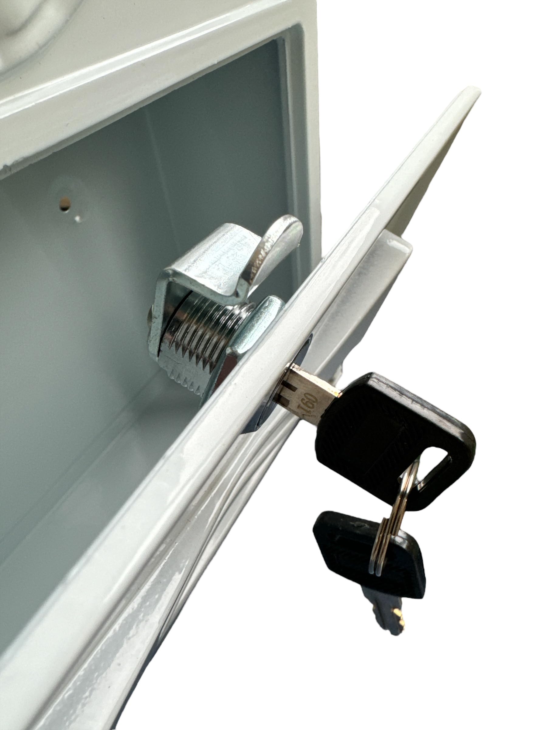 Cassetta Postale Elegante in Alluminio Verniciato 255x88x405H mm Bianco per Esterno
