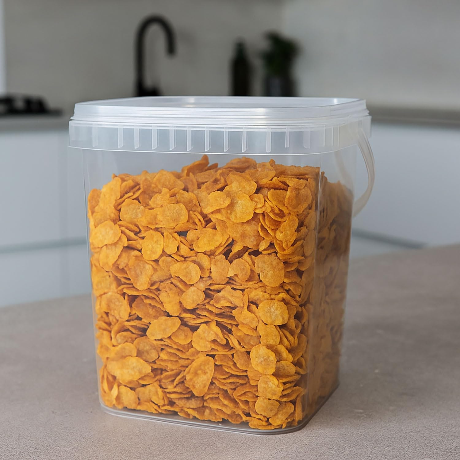 TWO TIGERS Fiambrera de Plástico Multiusos. Pack 12 Envases. Fiambreras con Tapa y Asa para Bar, Restaurantes, Cafeterías, Hostelería, Comercios, Hogares. Almacenamiento Alimenticio (6,5L)