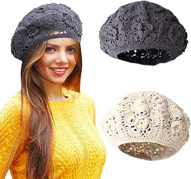 AMBERGREAＭ　Crochet Knit Tam 71uRdvojalL._AC_SY350_QL65_.jpg