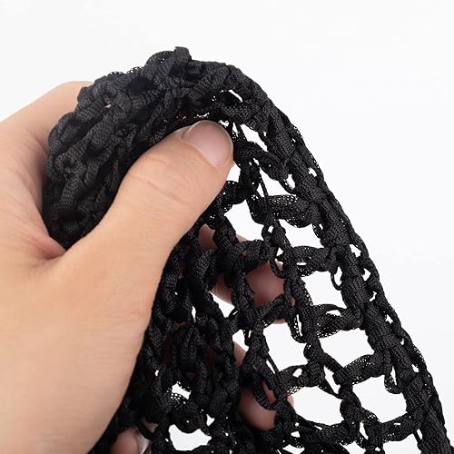 Miniatura 42 de Framendino, Red de ganchillo de malla para el pelo de rayón de punto de redecilla de redecilla de pelo adorno para dormir por la noche, accesorios