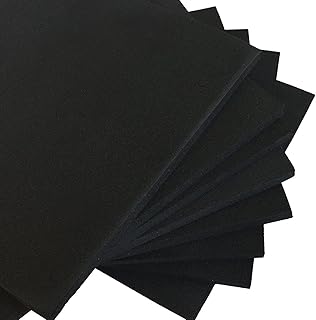 XCEL 24" x 12" x 1/8" Foam Insulation Rubber Pads- Neoprene Foam- Closed Cell Foam Sheet for Garage Walls, Washing Machine, Small Appliances, Packing, DIY Foam Crafting- 6 Pack