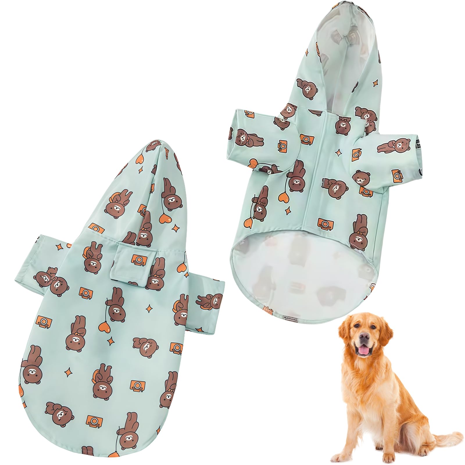 MUNSKT Dog Raincoat Waterproof Lightweight