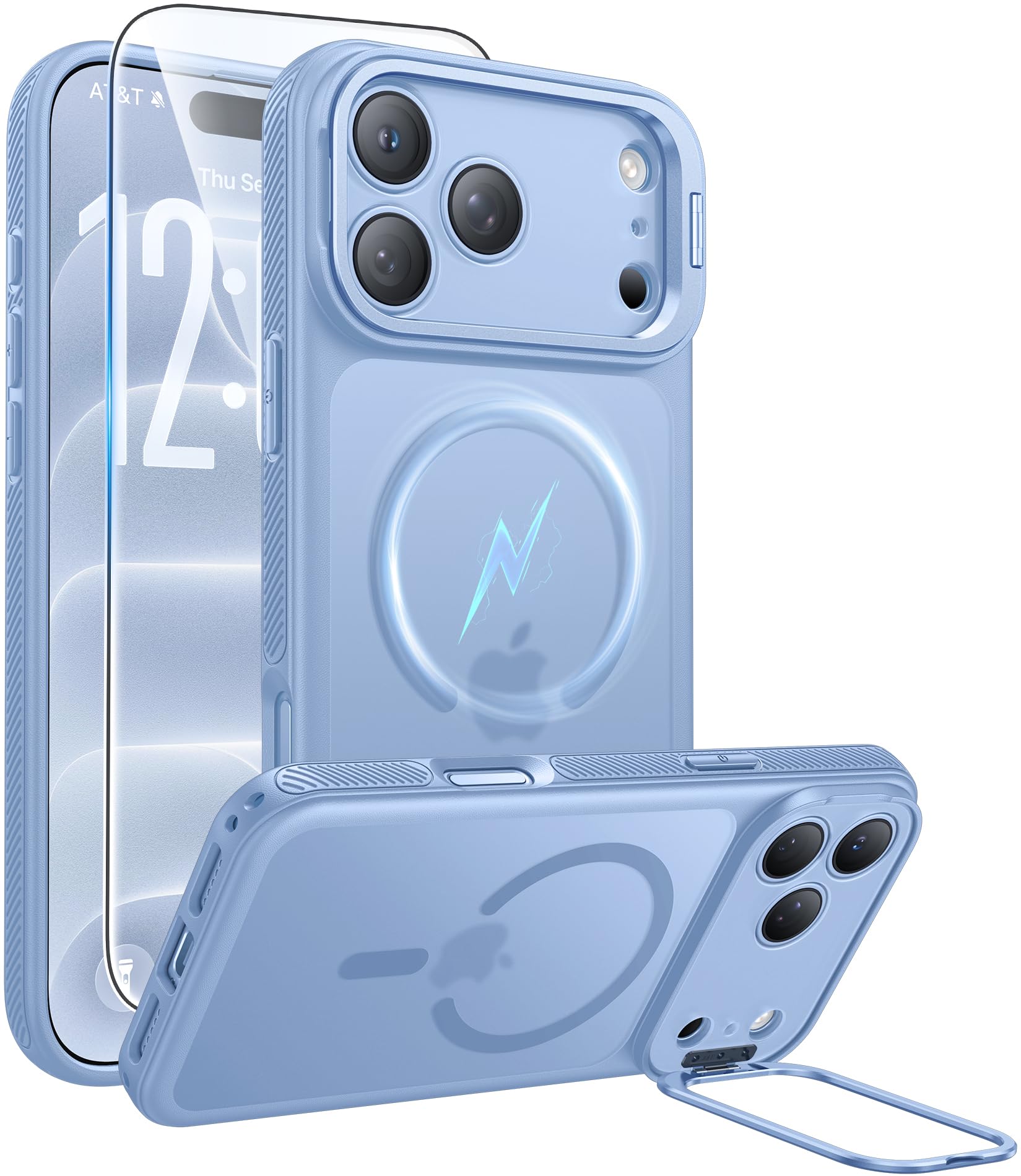 FNTCASE for iPhone 18 Pro Max/17 Pro Max Case with Stash Stand for MagSafe