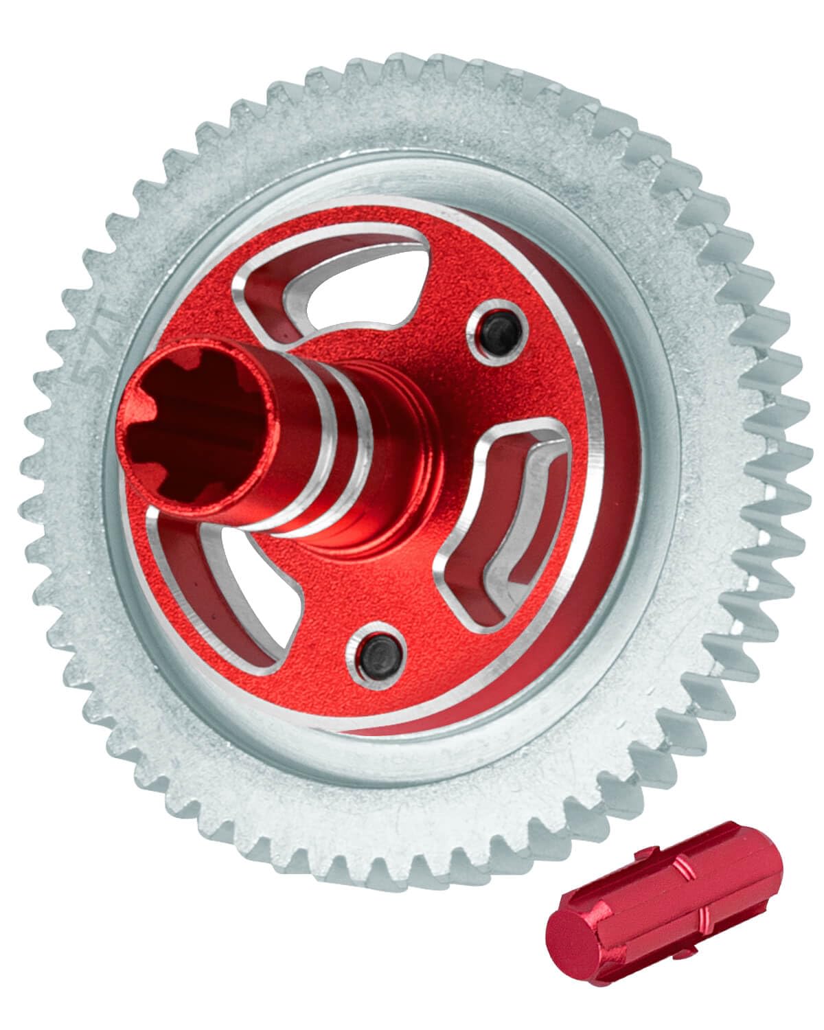 hopsupRC 57T Spur Gear Slipper Clutch (0.8) Pitch Gear Differential Upgrades Part for 1/10 Senton Granite Vorteks Big Rock 3S BLX,Kraton Outcast 4S BLX,1/8 Typhon 3S BLX.Red