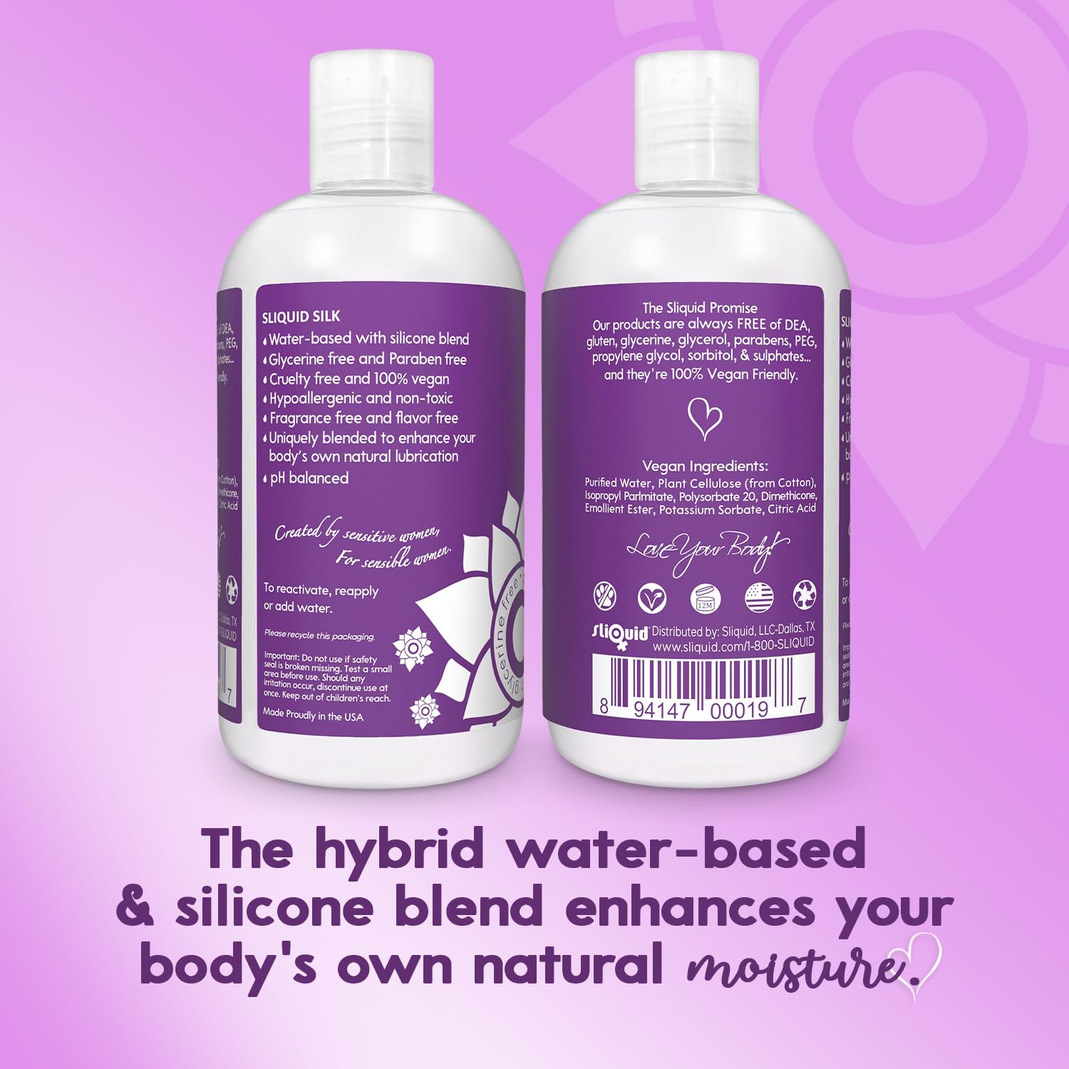 Amazon.com: Sliquid Silk Intimate Lubricant, Silicone & Water-Based Lube  for Women & Men, Hypoallergenic, Waterproof, Unscented, 8.5 Fl Oz Ea (Pack  of 2) : Health & Household
