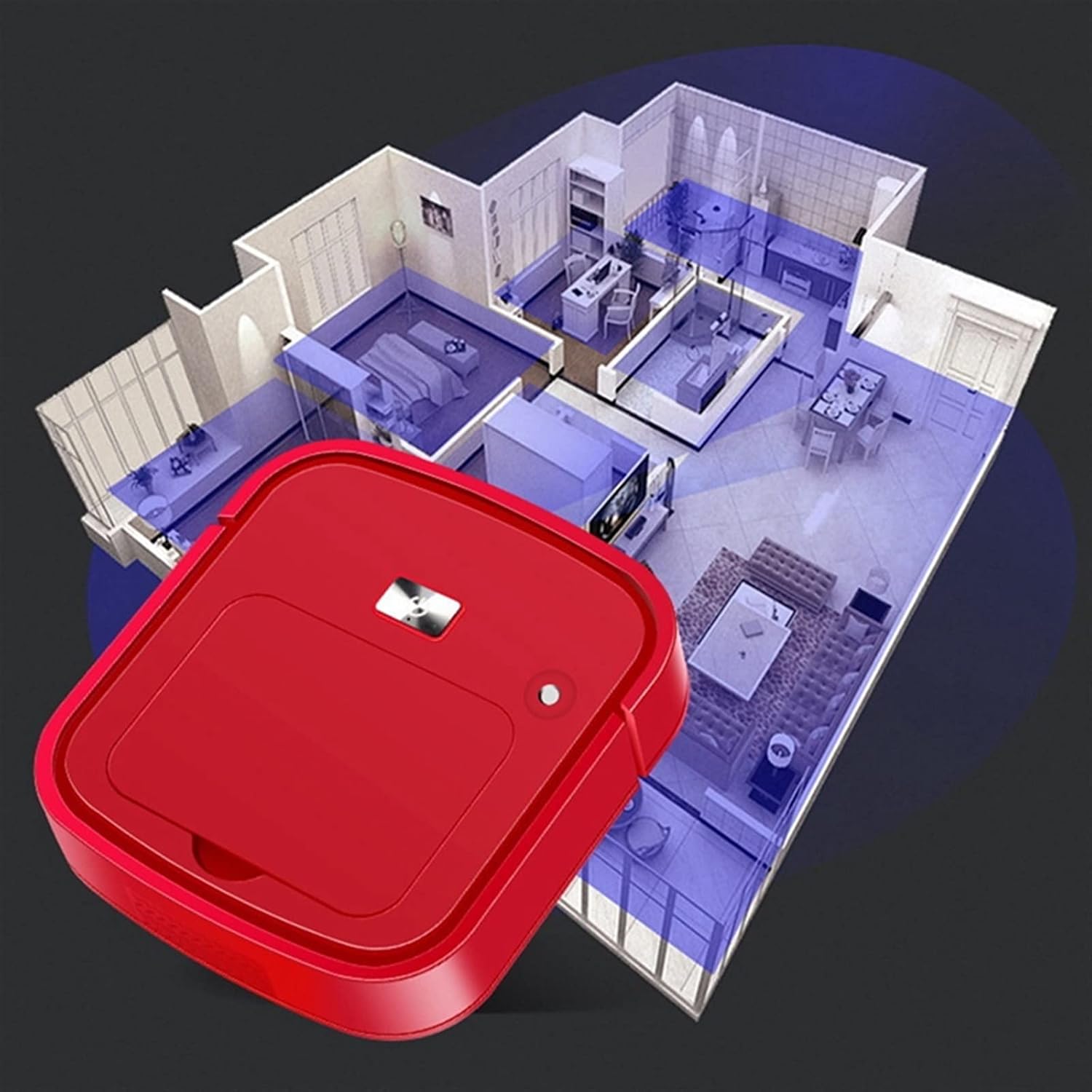 Robot mop Robot Vacuum Cleaner Intelligent Smart Sweeping and Dragging Vacuum Four in One Sweeping Robot (Color : White) image 5