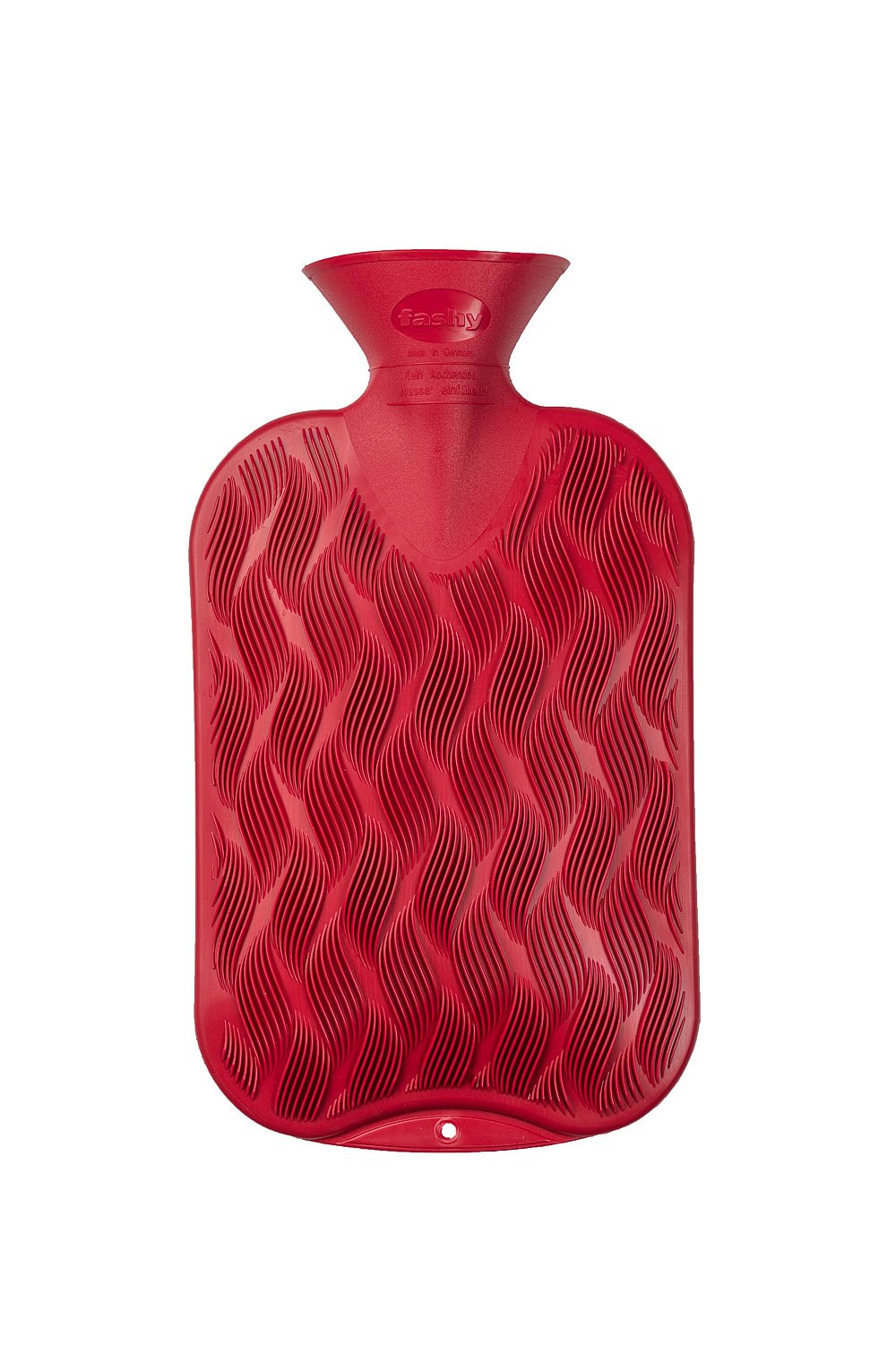 Fashy2 L Cranberry Single Ribbed Hot Water Bottle