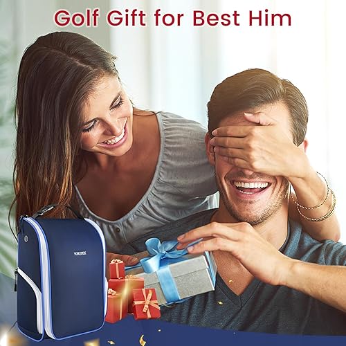 Miniatura 8 de YOREPEK Bolsa para zapatos de golf, con 3 bolsillos para calcetines, guantes, camisetas, bolas, cepillo, diseñada con una asa de transporte superior