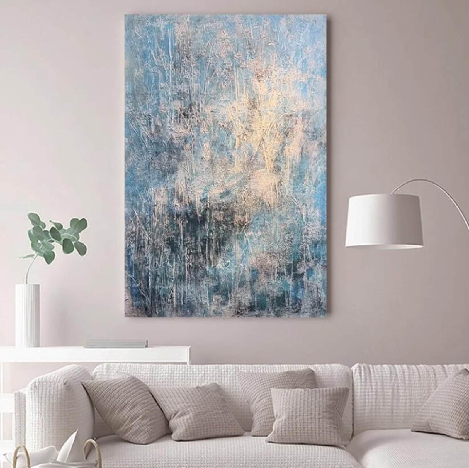 Forêt abstraite sur toile grand format pour créer une ambiance zen dans votre chambre