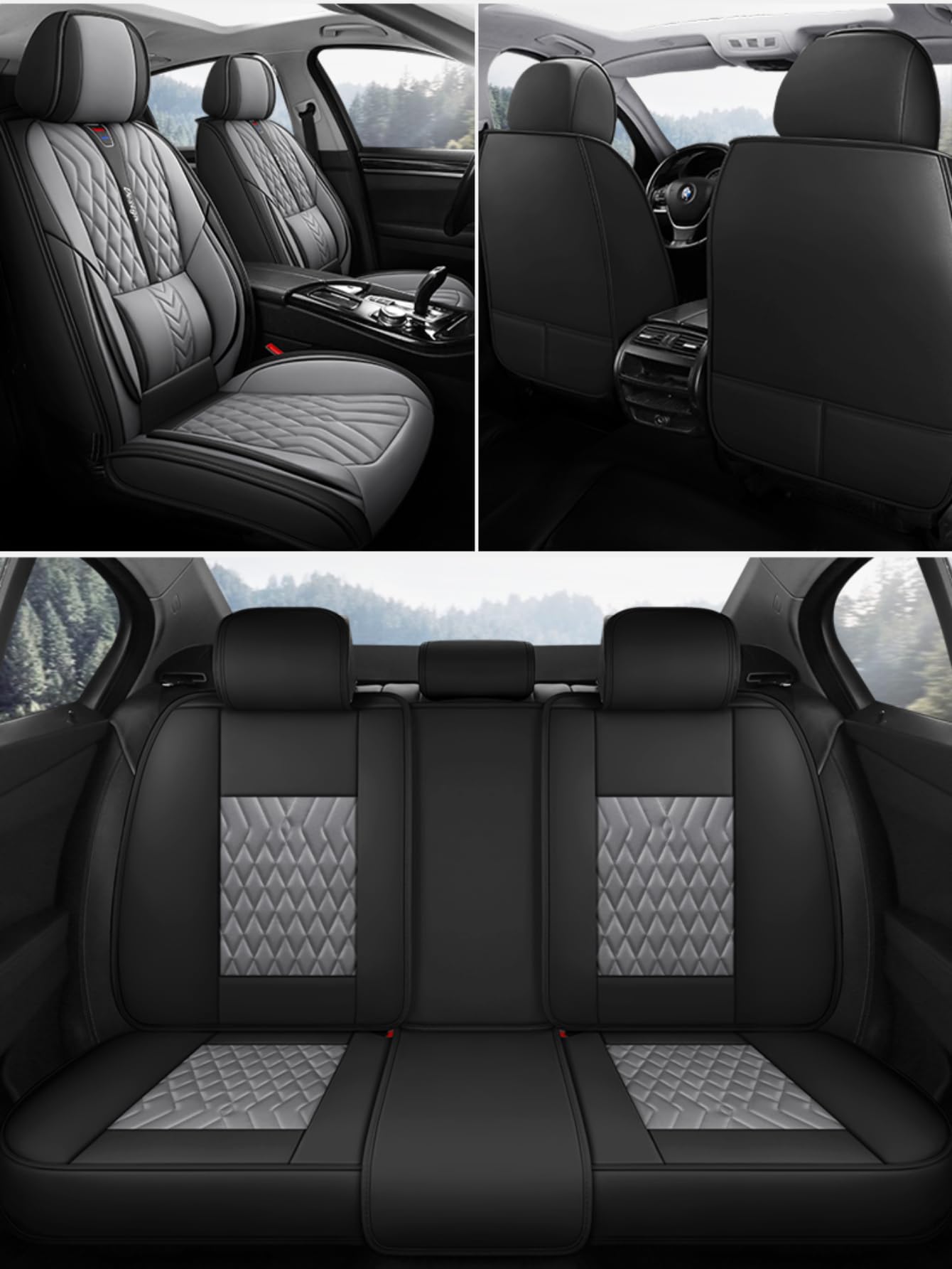 ar Pokrowce na siedzenia, uniwersalny, pełny zestaw do Mitsubishi Pajero 4 2 Sport Outlander XL ASX Montero akcesoria Lancer 9 10 Carisma części samochodowe, wodoodporne, szare