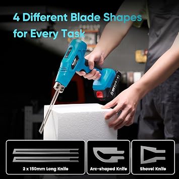 Seesii Cordless Foam Cutter with 2x21V 2000mAh Batteries