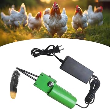 Electric Chicken Plucker, Handheld Poultry Feather Removal Machine,for Duck, Goose, Turkey,for Fine Removal Fluff Green