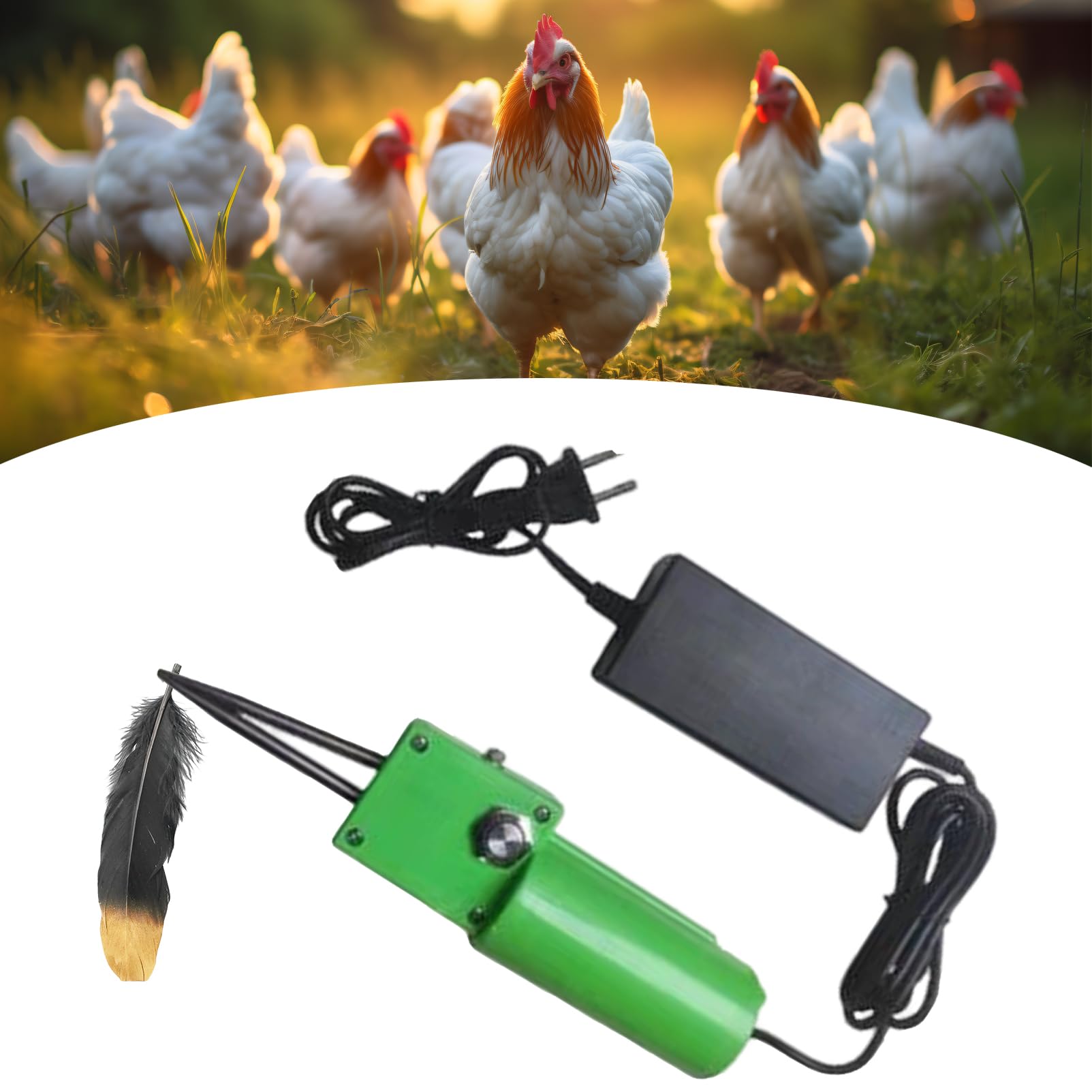 MRKU Electric Chicken Plucker,Handheld Portable Poultry Feather