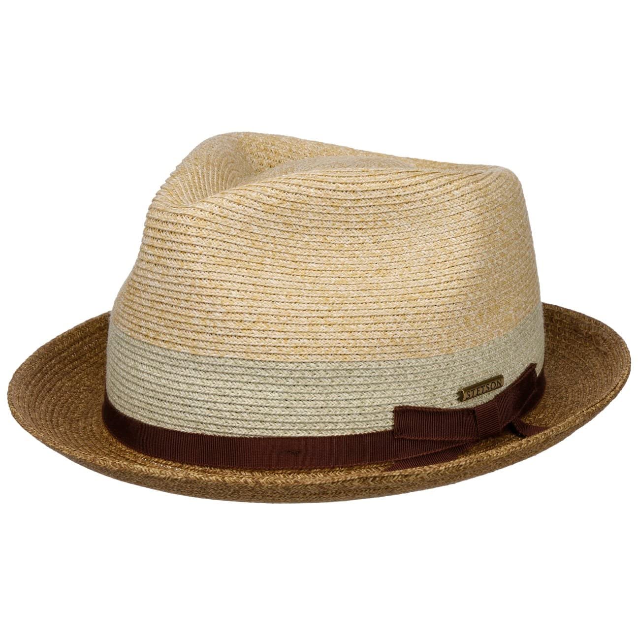Stetson Madison Sombrero Player de Paja Toyo ala en Contraste Proteccion UV 40 Unisex Primavera Verano