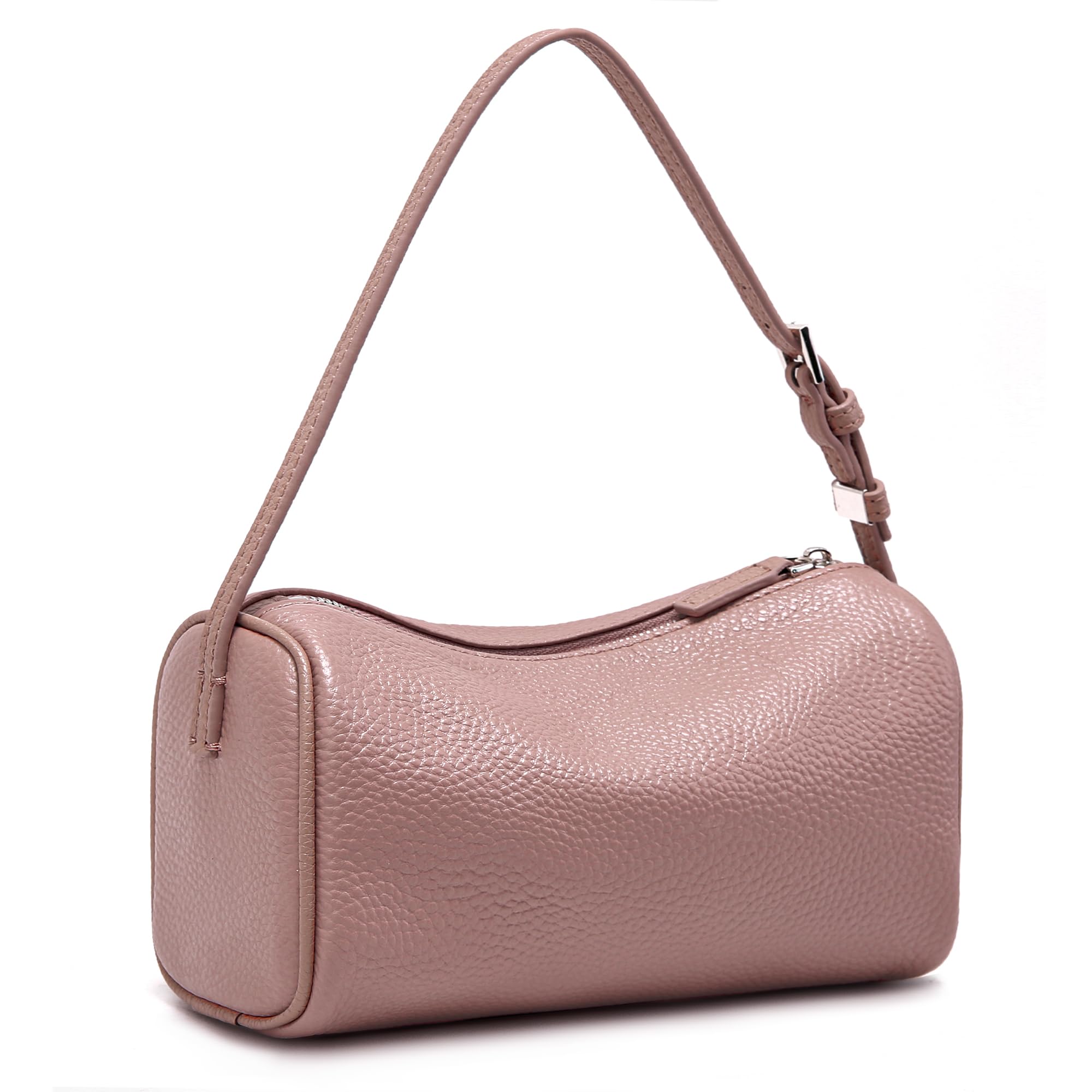 hedexe Small Leather Shoulder Purses for Women: Mini Barrel Evening Crossbody Bags - Designer Trendy Handbags for Ladies