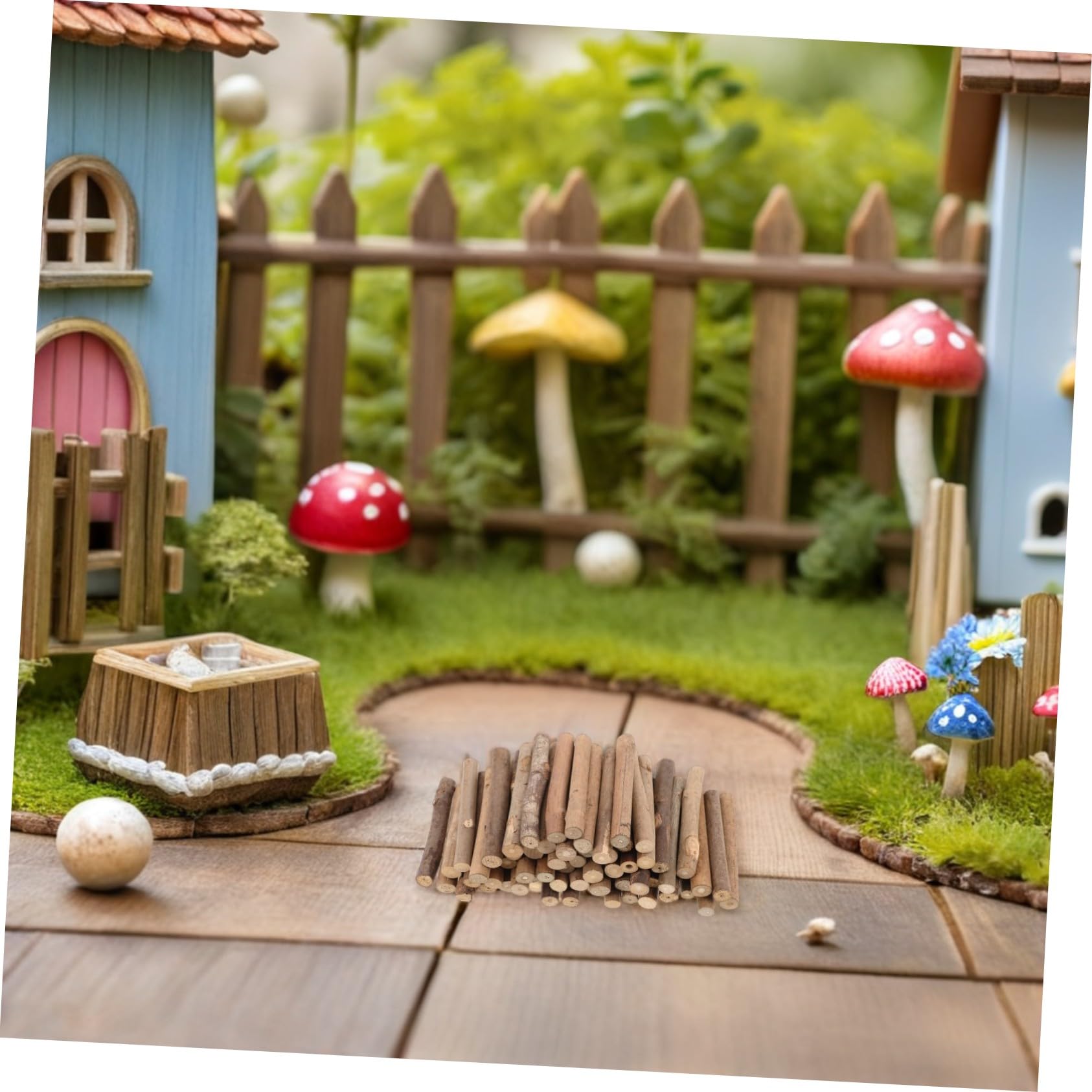 100 Pezzi Mini in Legno Naturale per Decorazioni Fai da Te Centrotavola Stile Country e Accessori Foto Artigianali