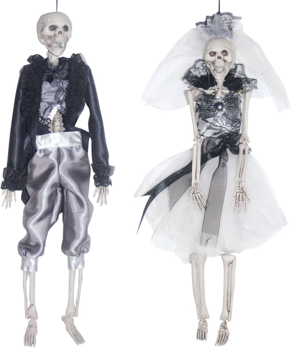 Sunstar Industries 16" Skeleton Bride & Groom Halloween Prop