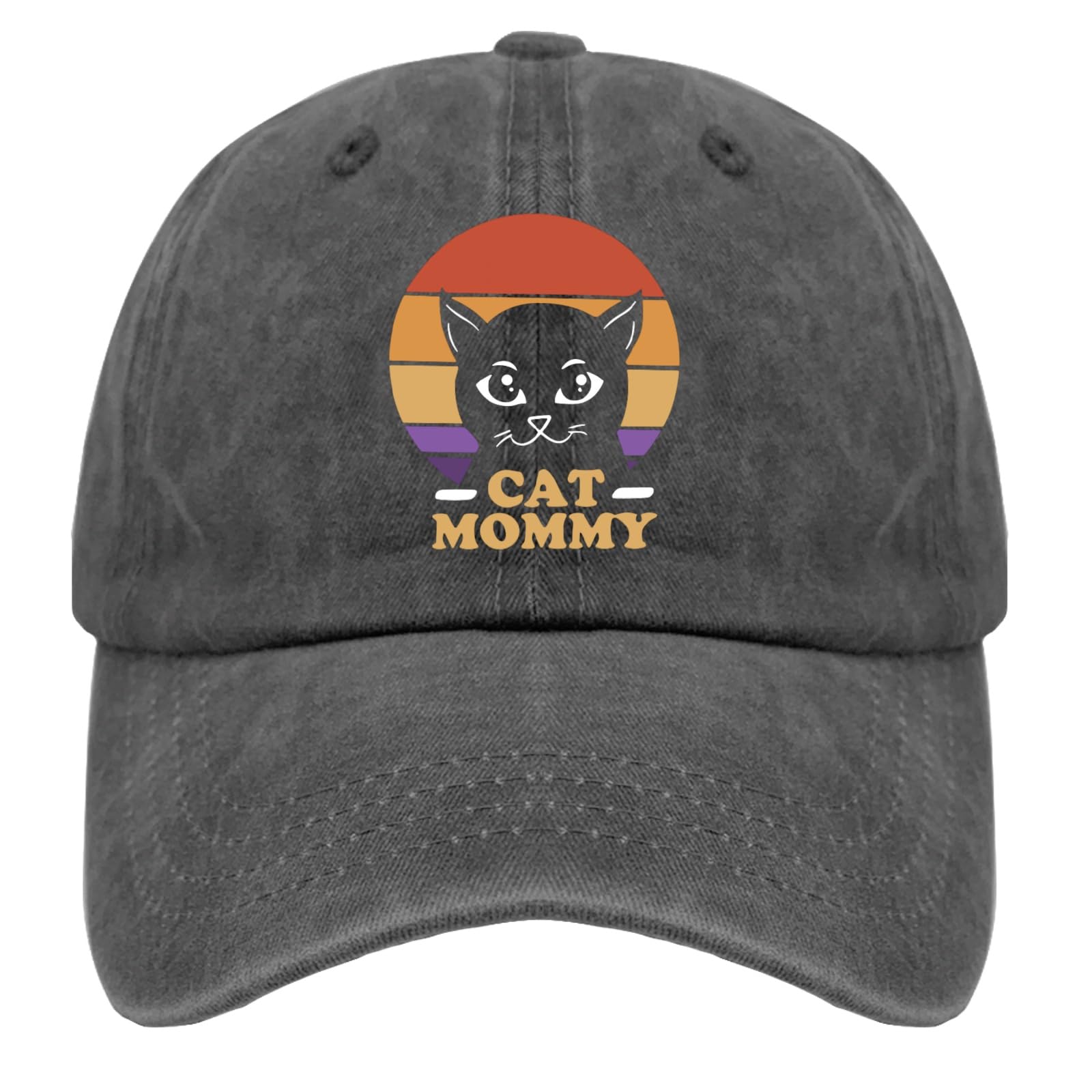 Cat Mommy Hats Women Baseball Hat Pigment Black Mens Golf Hat Gifts for Grandpa Cycling Hat