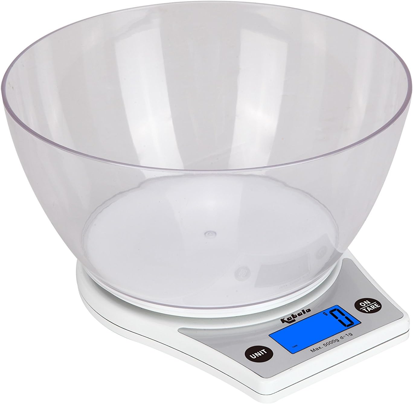 Kabalo White Kitchen Scales With Bowl Household Food